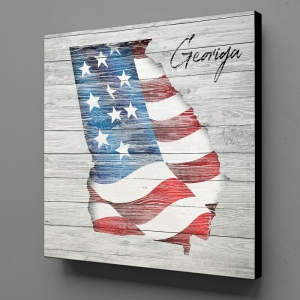 Canvas Wall Art - US Flag Georgia