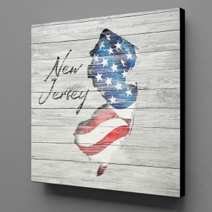Canvas Wall Art - US Flag New Jersey